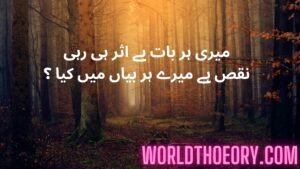 میری ہر بات بے اثر ہی رہی نقص ہے میرے ہر بیاں میں کیا ؟